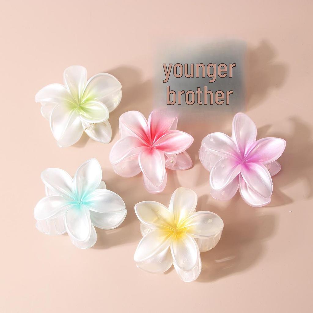 Заколка для волос с градиентом в виде цветка жемчуга - европейская и американская мода Заколка-акула