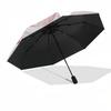 Marie,Pink Themed Automatic Opening and Closing Umbrella, Brightly Colored 8-rib Portable Umbrella, Suitable for Men and Women, A Perfect Gi