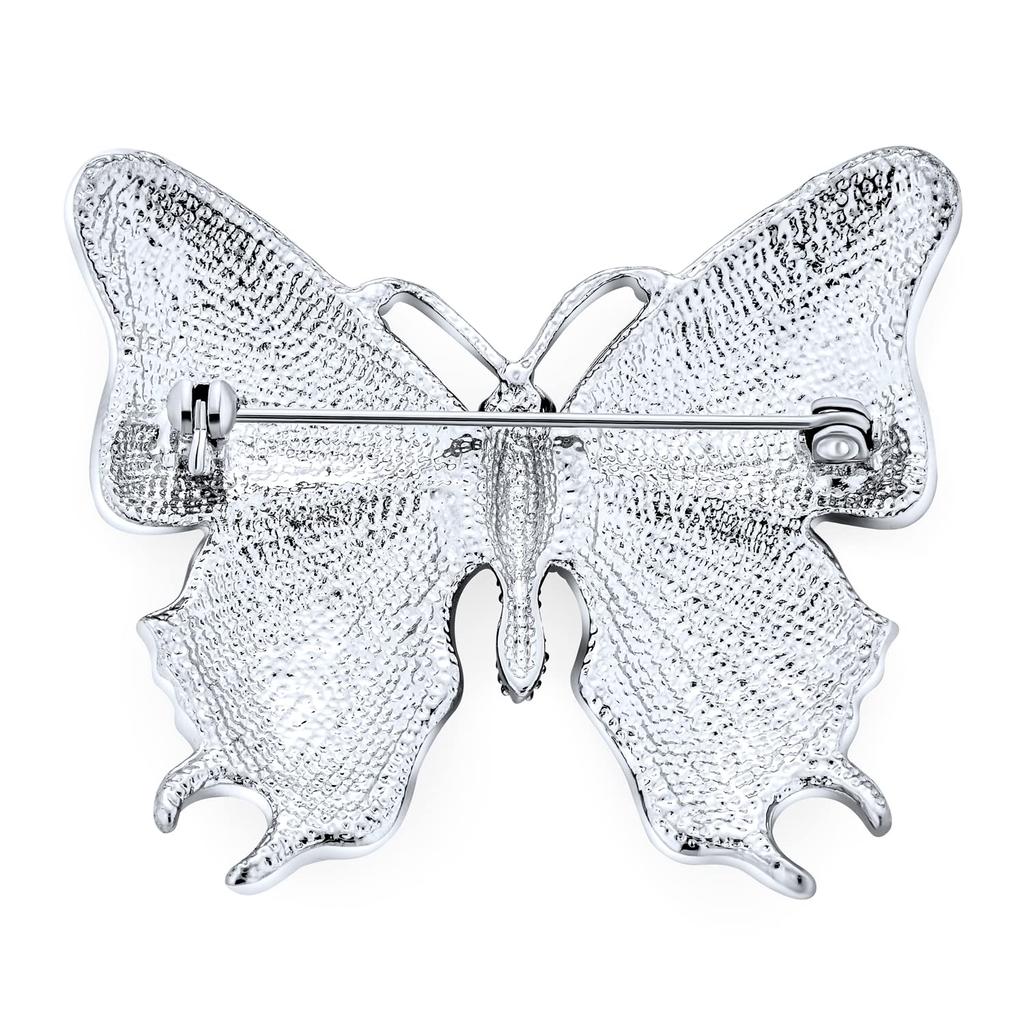 Крупная брошь-заявление с кристаллами, двухцветная, бирюзовая или золотистая, в виде бабочки «Садовое крыло», набор булавок для шарфа для женщин и подростков, эмаль, позолота, аква/красный