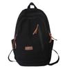 Color Simple Solid Letter Decoration Student Leisure Backpack For School