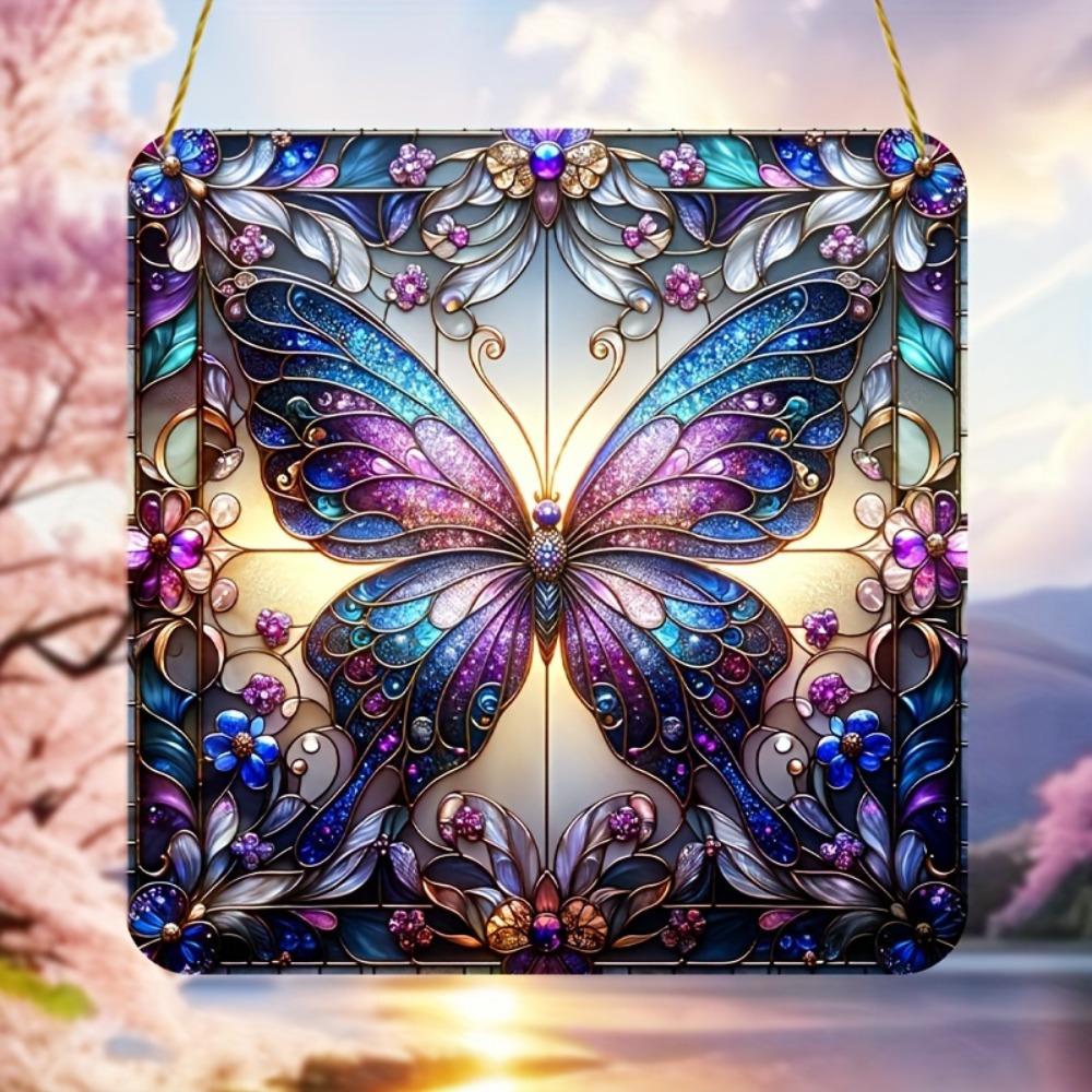 Butterfly Sun Catcher. Mother's Day Gift, Wreath Center & Decor for Room, Home and Garden.