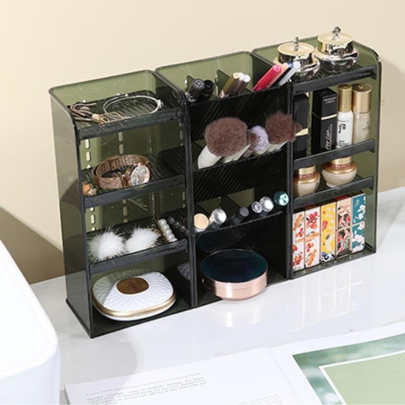 Mirror Cabinet Storage Box Desktop Transparent Dressing Table Skin Care Products Jewelry Makeup Brush Multi-layer Storage Rack Lipstick Storage Rack