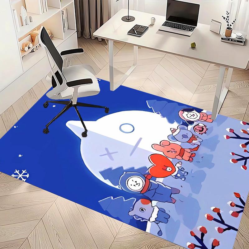 BT21 characters Printed Absorbent Washable Carpet, Non-Slip Bathroom Mats, Kitchen Rugs, Yoga Mat,Living Room Entrance, Camping Picnic Rugs