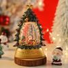 Рождественский вертеп, елка-шар с кружащейся водой, сверкающими огнями, настольная фигурка Санта-Снеговика для домашнего декора