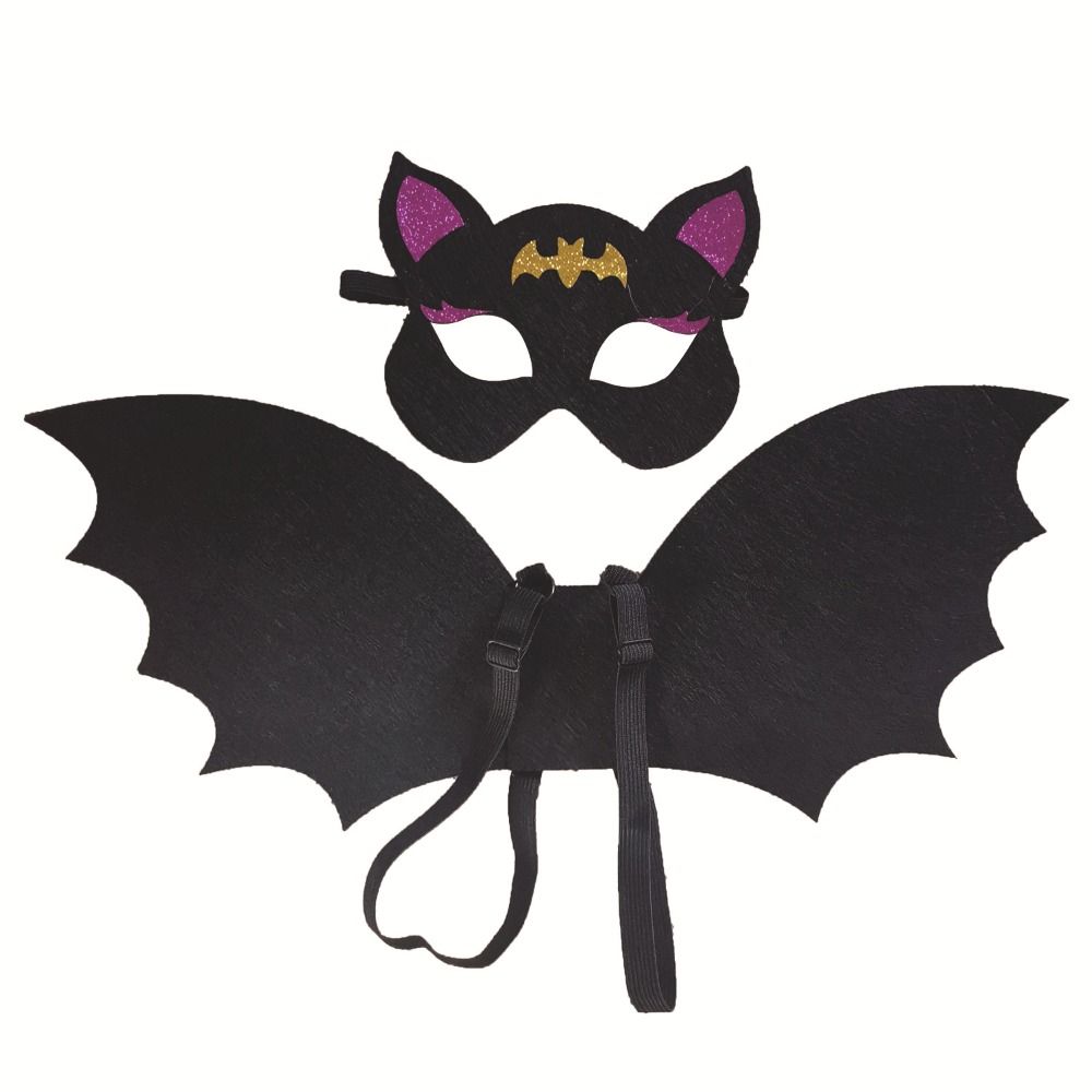 Non-woven Children Cosplay Costume Cosplay Costume Dress Up Costumes Bat Wing Mask Set Girl