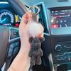 New Autumn/Winter Mink Fur Diamond Bear Keychain with Stylish Diamond Rope & Bag Pendant