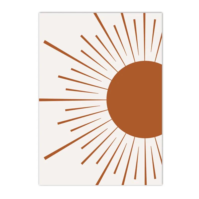 Бохо Радуга Облако Луна Солнце Сердце Постеры и Принты Скандинавское Искусство для Стен Детской Комнаты Картины Декор Дома Холст