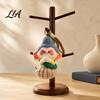 Charming Character Pendant Cute Buddha Keychain, Dunhuang Style Plush with Embroidered Decorative for Keys Details, Soft Car Bag Charm, Creative Gift