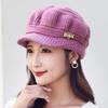 WTEMPO Женские универсальные повседневные ретро элегантные вязаные шапки Женские осенне-зимние холодостойкие ветрозащитные теплые однотонные шапки