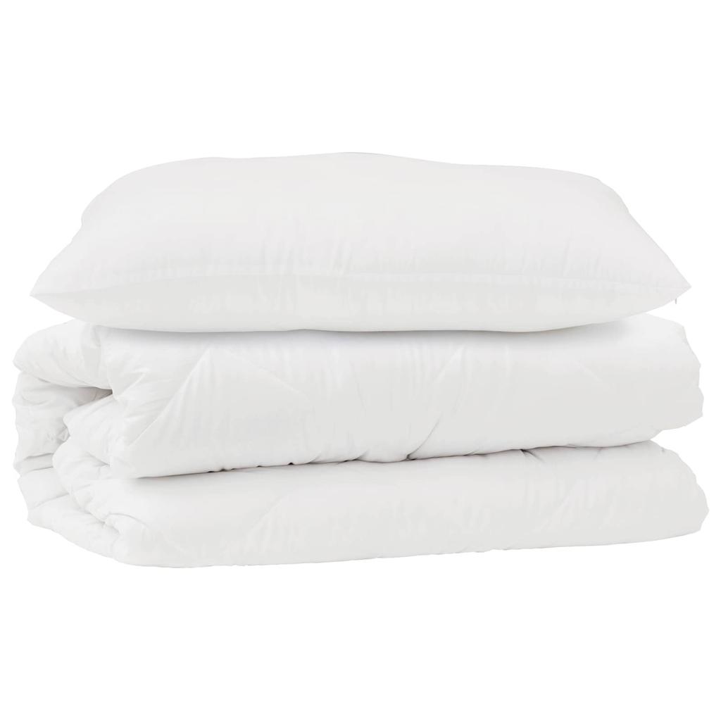 White Microfibre Duvet Set with Pillow 2 pcs