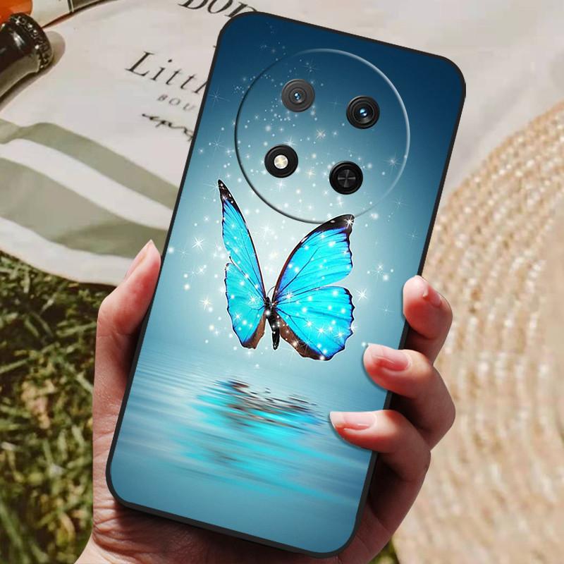 Чехол для Honor Magic7 Lite 5G Мягкая силиконовая задняя крышка из ТПУ для чехлов телефона Honor Magic 7 Lite Magic7Lite 7Lite Милый мультфильм