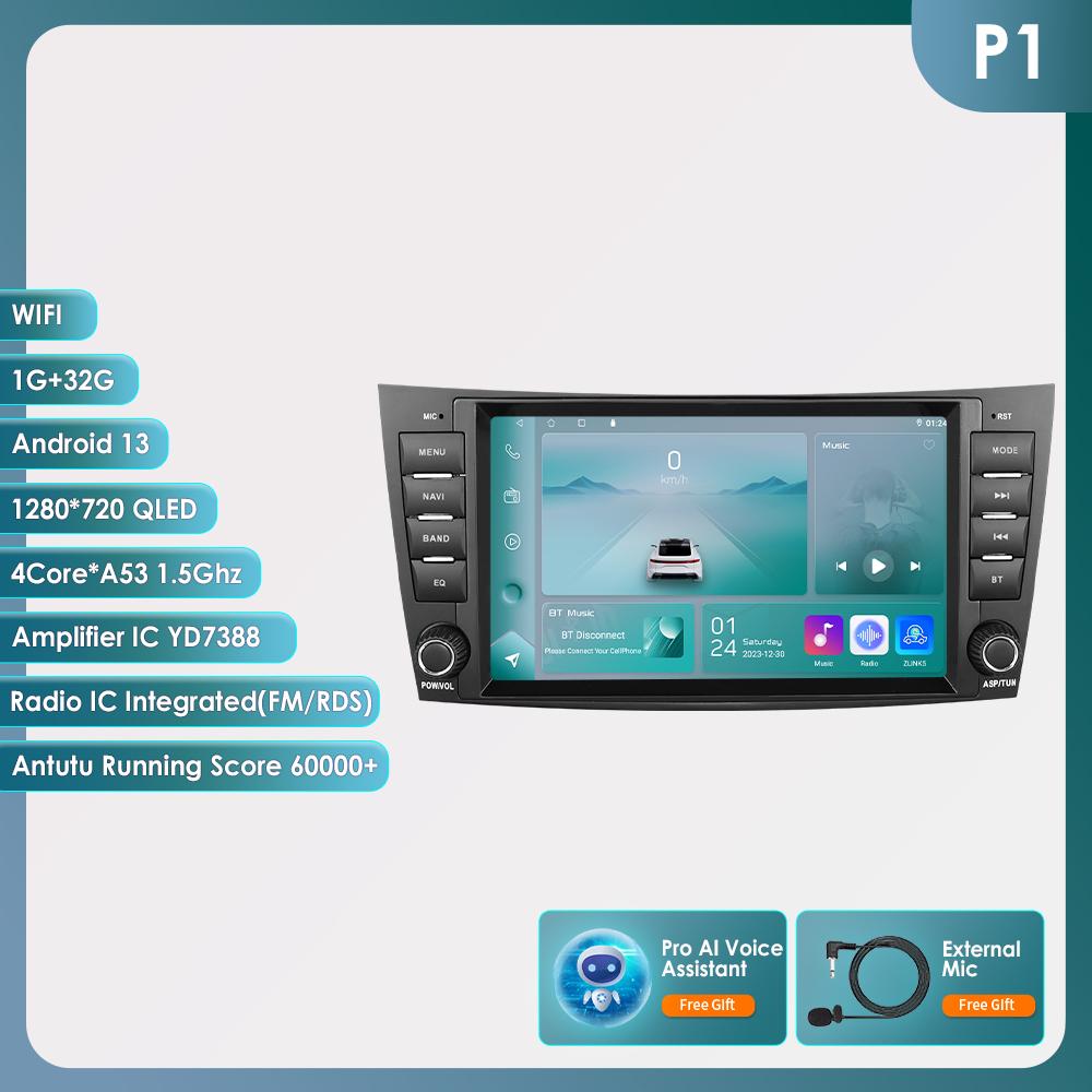 OSSURET 8" для Mercedes Benz E-class W211 E200 E220 E300 E350 E240 E270 E280 W219 с поддержкой автомобильного радио, беспроводной интеллектуальный DVR, Carplay, Android Auto