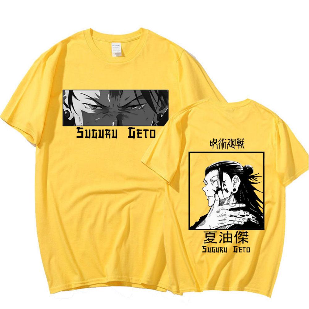 Japanese Anime Jujutsu Kaisen T-shirt Suguru Geto Eyes Graphic T Shirts Unisex's Short Sleeve Cotton Oversized T-shirts Streetwear