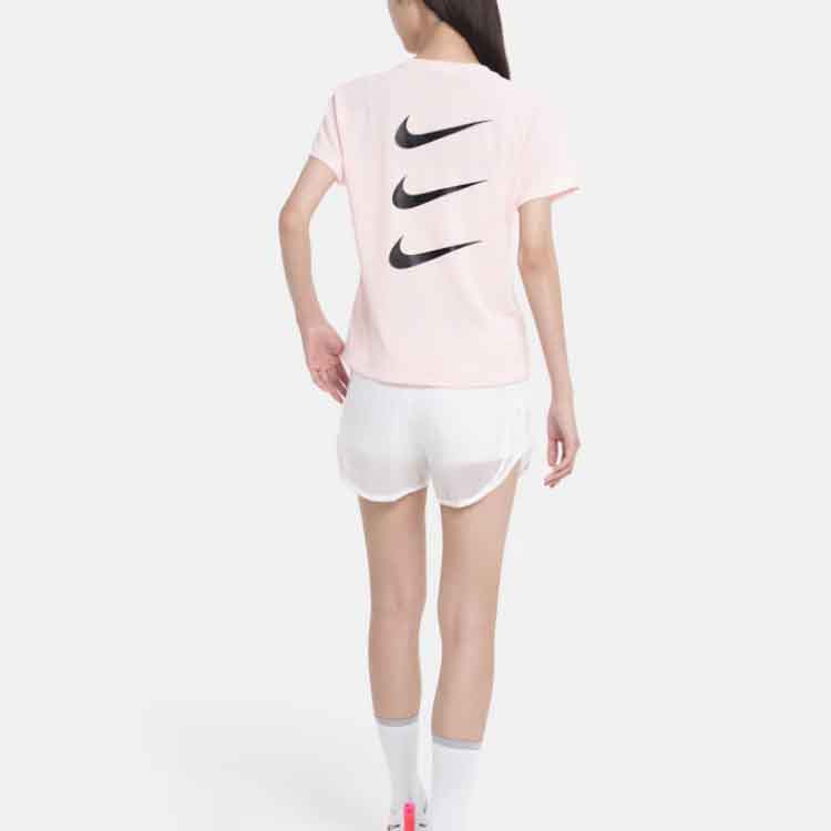 Nike Dri-FIT Run Division Женская футболка для бега со светоотражающим логотипом и короткими рукавами Коралловые DD5316-864