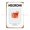 Negroni Cocktail Design Roma Serie3 Metal Sign Cinema Wall Decor Vintage Print Plaques Tin Sign Poster