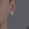 Fashion Personality Creative Silver Fashion Jewelry Man Earrings Korean Style Ear Hoops Letter