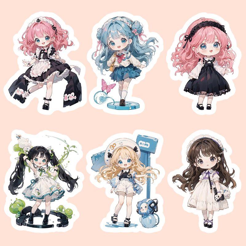 103 шт. симпатичных наклеек с изображением лоли/девочек для самостоятельного украшения блокнотов, ежедневников, бутылок с водой и поделок на тему аниме