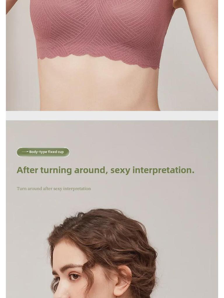 Women's Large Size Wireless Sports Bra: Minimizes Bust, Smooths Sides, Fixed One-Cup Vest Design