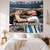 Messi Custom Your Name Wall Decor Tapestry Art For Pet Memorial Birthdaywedding Party Backdrop Family Gift
