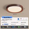 "Walnut Ceiling Lamp - Full Spectrum Eye Protection for Living Rooms & Bedrooms"
