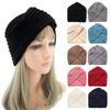 Warm Solid Center Cross Knot Bandanas Hair Scarfs Knitting Turban Cap Turban Headband