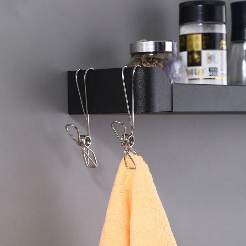 Зажимы 5 шт., длинный хвост из нержавеющей стали для кухни, ванной комнаты, офиса