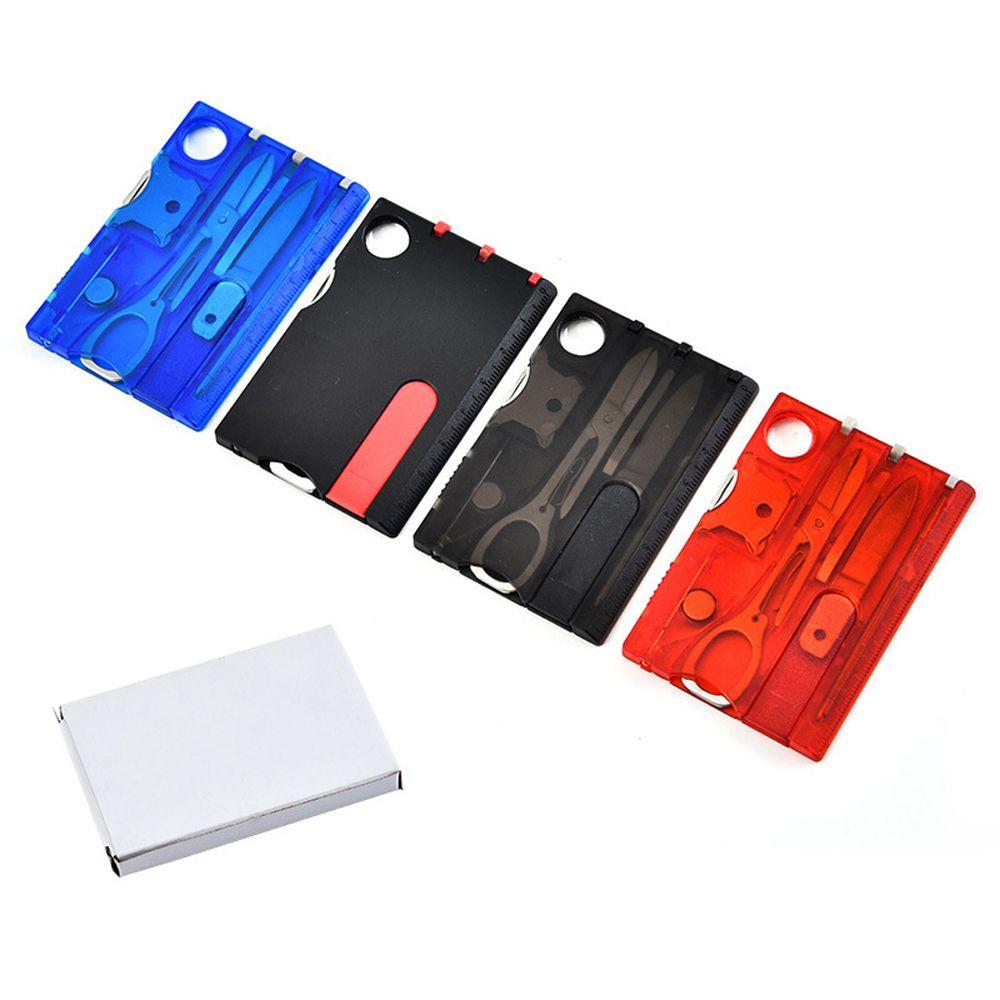 LED Light Magnifier EDC Tool Gear Multi Tool Card Card Multi Tool 12 In 1 Pocket Credit Card