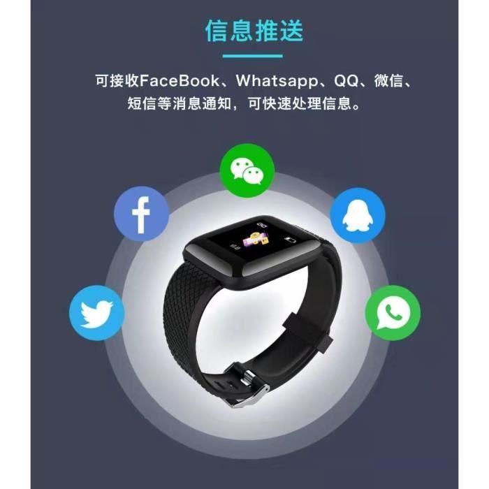 Спортивные смарт-часы - ID116 - Унисекс - Монитор сердечного ритма - Водонепроницаемые - Экран 1,3 дюйма