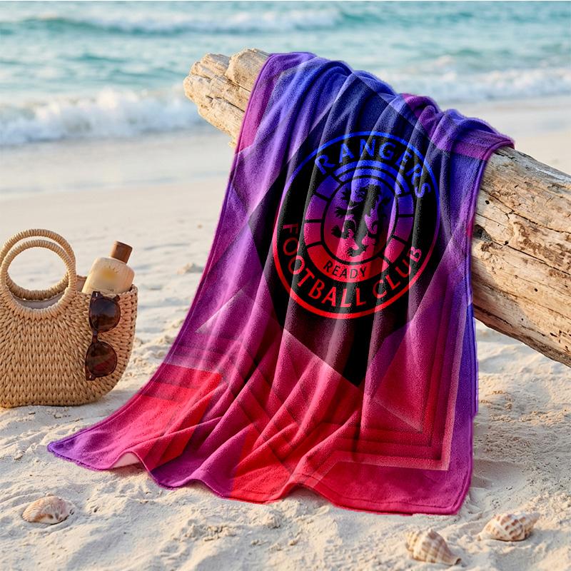 Полотенце для пляжа из микрофибры Rangers FC, быстросохнущее, впитывающее, большое, для пляжа, плавания, путешествий