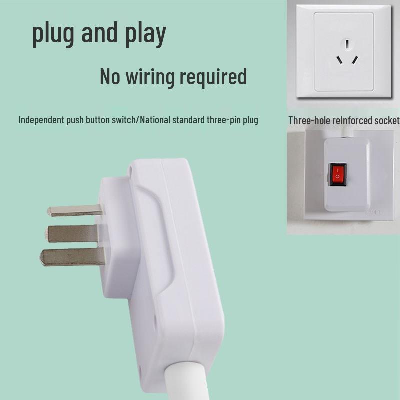 Настенный светильник для спальни для инфлюенсеров: Втычной, Беспроводной, Без пробивания отверстий, Безопасный для глаз, Энергосберегающий, Теплый сверхъяркий свет