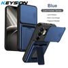 KEYSION Чехол-кошелек с держателем для карт для TECNO Camon 50, защита выдвижной камеры, подставка, ударопрочная задняя крышка для CAMON 50