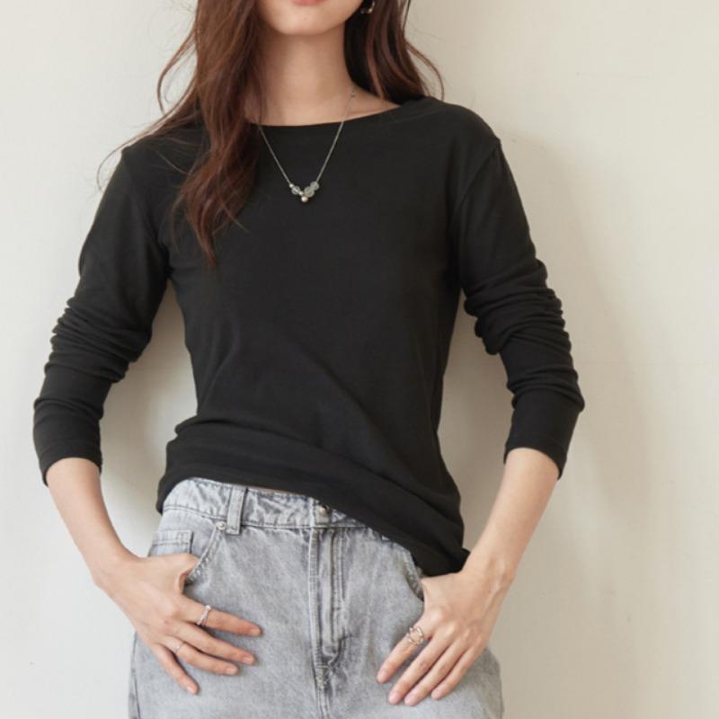 Осенне-зимняя женская однотонная рубашка с круглым вырезом, двухсторонняя, с пескоструйной обработкой, теплая, с высокой эластичной подкладкой, универсальная рубашка-основа