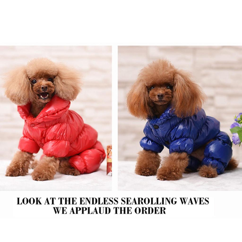 Зимняя модная теплая однотонная мягкая куртка для четвероногих собак и щенков, одежда для домашних животных