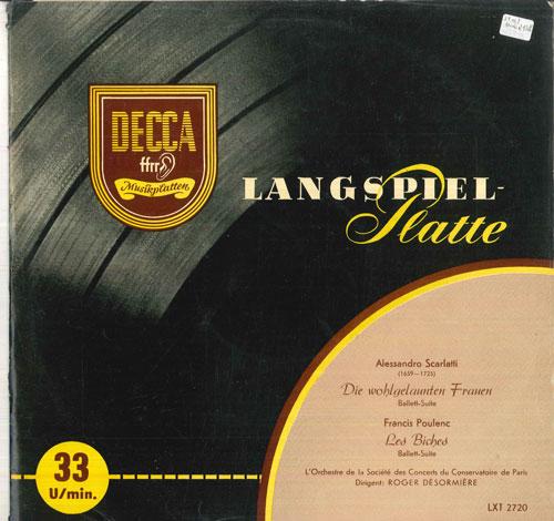Виниловая пластинка ROGER DESORMIERE L ORCHESTRE DE LA Scarlatti Tommasini Die Wohlgelau LXT2720PROMO DECCA Германия Классика Б/у