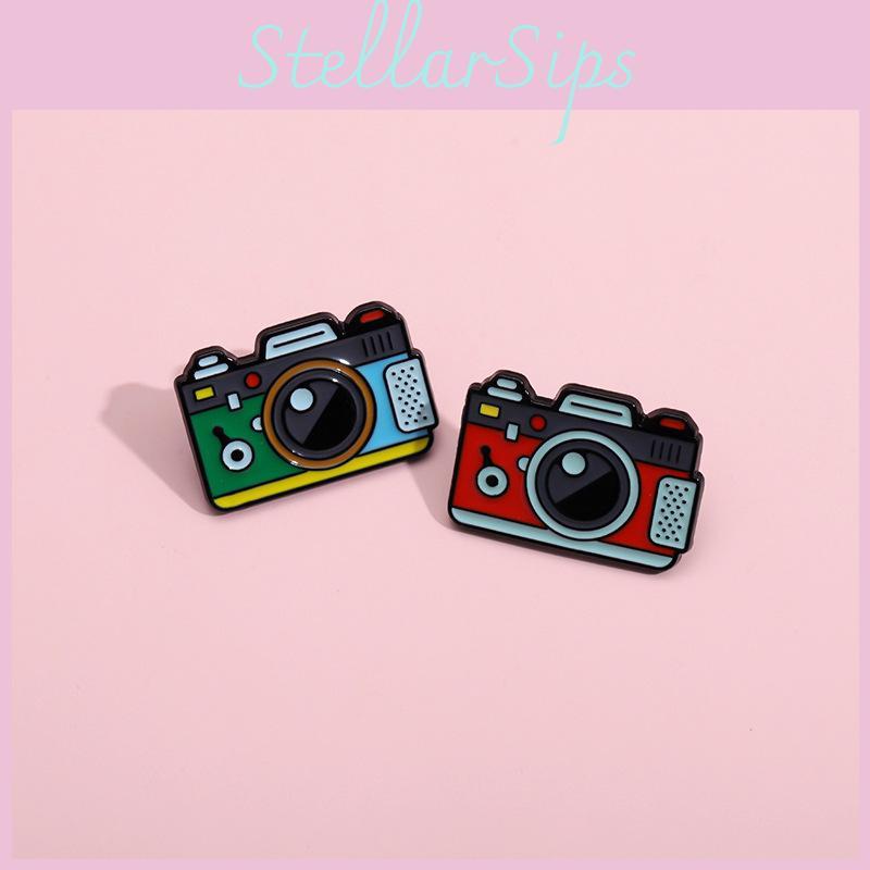 Colorful Cartoon Camera Brooch For Trendy Apparel Accessories And Bag Embellishment
