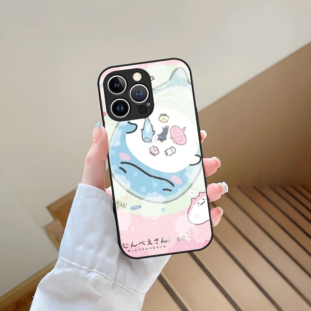 Мультяшный чехол Sumikko Gurashi со стеклом для IPhone 13 17 15 16 14 12 11 Pro Max Plus Mini XR XS SE2020 Coque