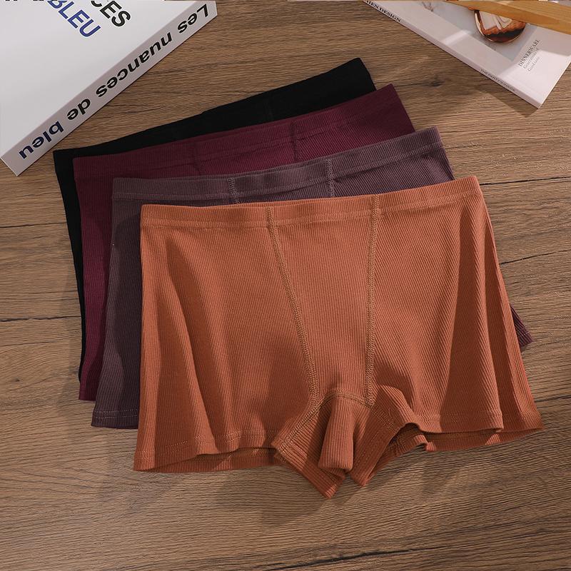 4 шт. Женские трусы Хлопок Бесшовные Спортивные боксеры Нижнее белье Женские Однотонные Трусики Уютное Кружевное Белье Интимные трусы S-XXL