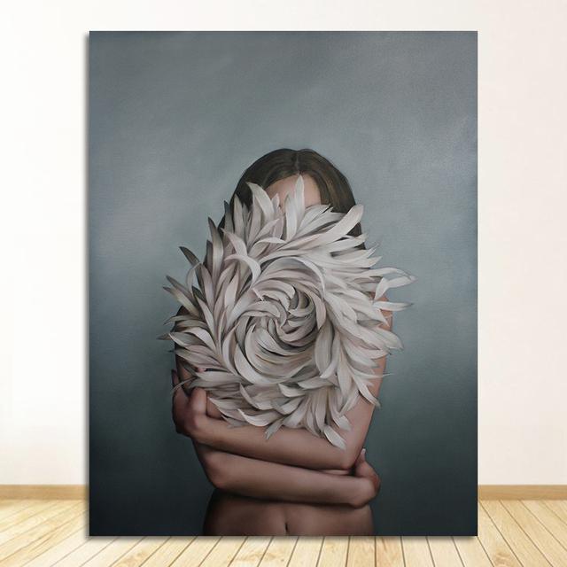 Картина Принт Плакат Картина Стена Спальня Гостиная Столовая Современные Украшения Дома Абстрактные Цветы Аватар Девушка Холст Без Рамки
