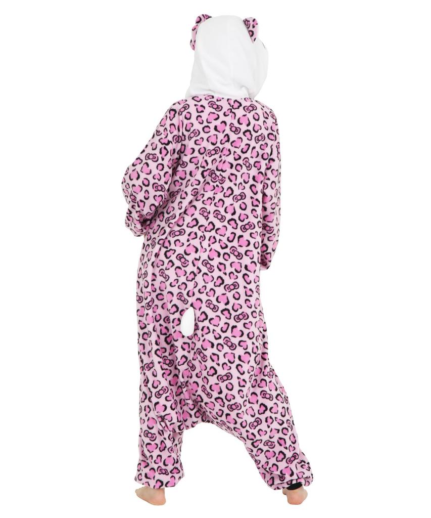 Флисовый кигуруми с персонажем Размер подходит для Sanrio Leopard Kitty [SAZAC] (Один Все)