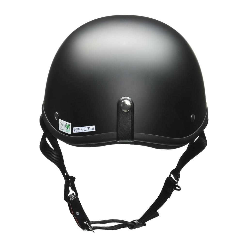 LEAD DALE Half Motorcycle Matte One Size Fits Most for 125cc and Under Helmet, Black, (57-60cm),