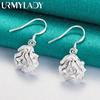 925 Sterling Silver Rose Flower Earrings For Women Jewelry