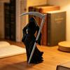Готическая статуэтка Женца Смерти с косой, 3D-печать, черная мантия, фигурка Королевы, загадочная скульптура для декора дома, офисного стола, книжной полки