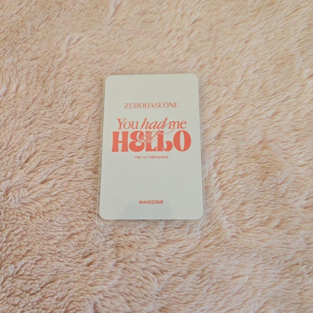 [ИСПОЛЬЗОВАННАЯ] ZEROBASEONE Рики MAKESTAR коллекционная карточка с изображением кролика-бини