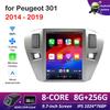 GPS Навигация Android Интеллектуальная Система для Peugeot 301 2014 2015 2016 2017 - 2019 Беспроводной Carplay Сенсорный Экран НЕ 2 din WIFI