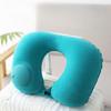 Надувная U-образная подушка для шеи - Портативная дорожная подушка для комфорта в самолете и поезде