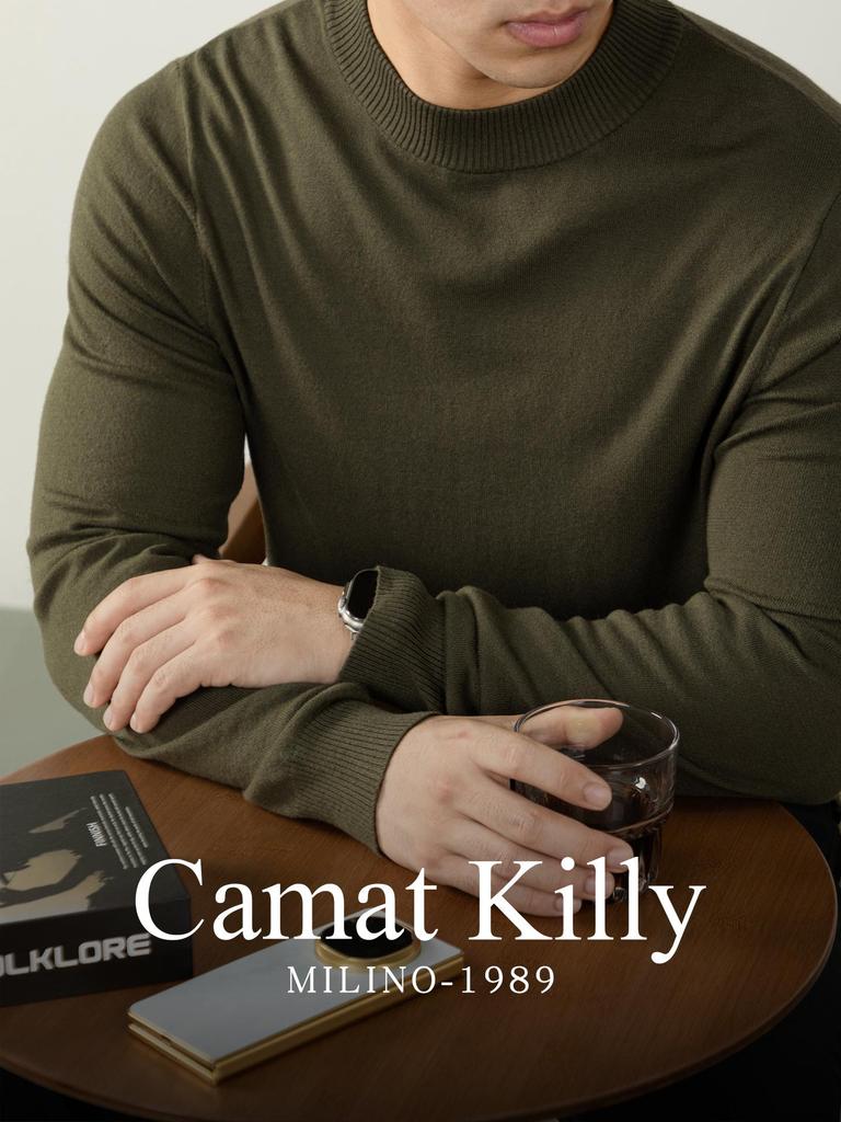 CamatKilly • Мужская мягкая трикотажная одежда: Роскошный, Плотный, Противоскатывающийся, Высокоэластичный Базовый Слой для Осени и Зимы.