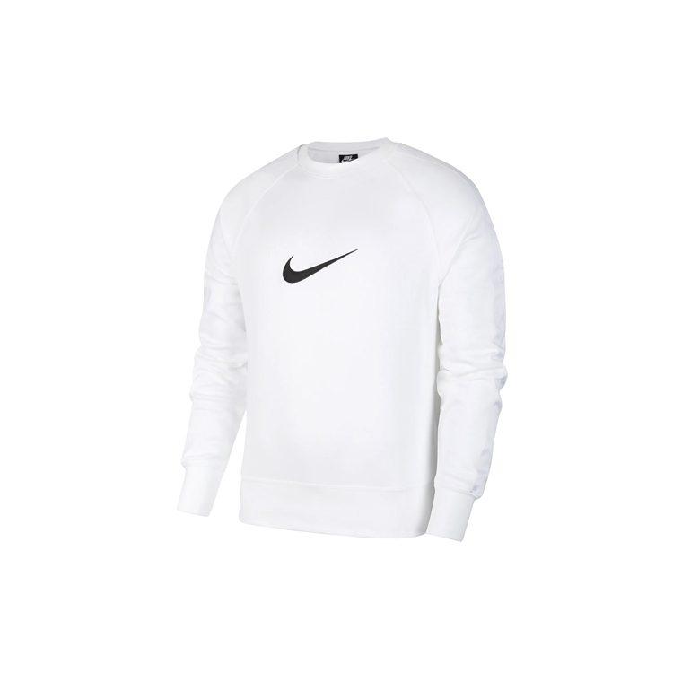 Nike Толстовки Мужские Белые С Круглым Вырезом Умеренные Обычные DA0087-100