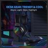 Игровая гарнитура с подсветкой RGB, 50-мм динамик, 360° гибкий микрофон с шумоподавлением, 3,5 мм USB, игровые наушники для ПК PS4 Xbox One