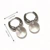 Zinc Zinc Alloy Crystal Ball Hoop Earrings Resin Fashion Ear Jewelry Clear Ball Earrings  Gift