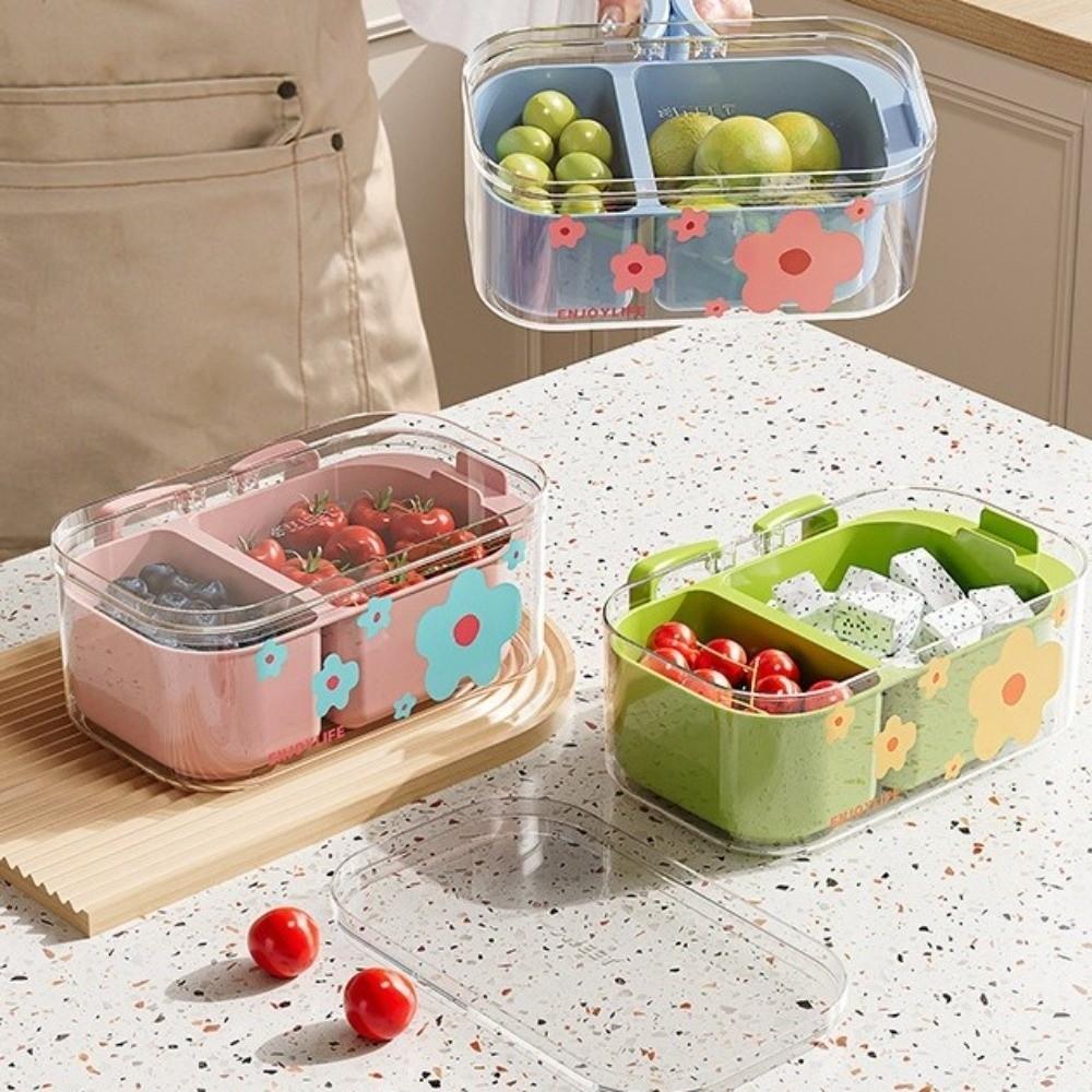Double-Layered Fruit Storage Box Space-Saving Stackable Nut Snack Box Plastic Thickened Draining Basket Living Room